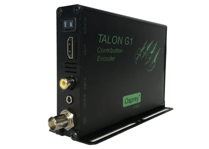 Osprey Talon G1 H.264 2-channel IP streaming encoder with 3G-SDI, HDMI, analog composite inputs and RCA audio